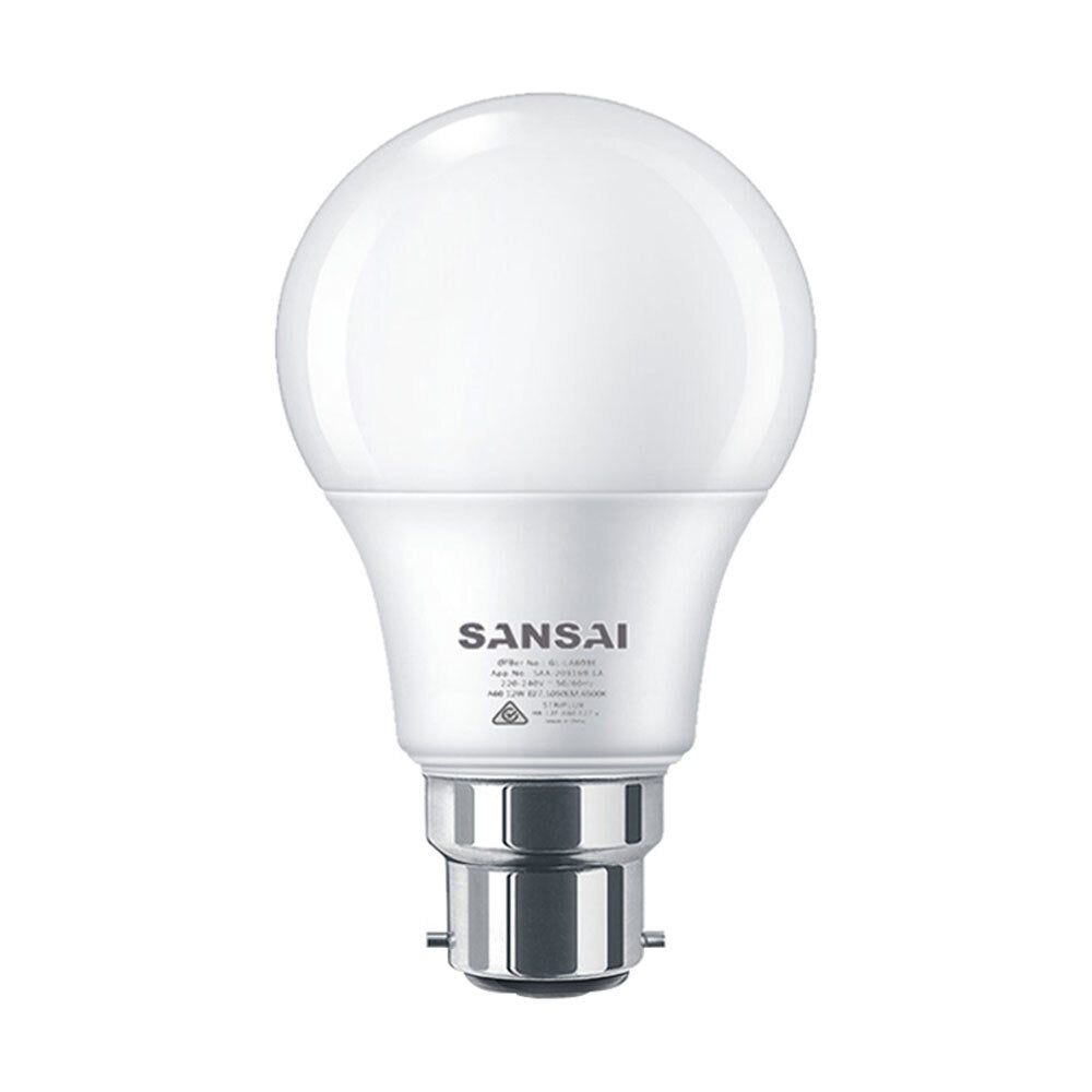 Sansai Home/Office LED 1050lm Light Bulb A60 12W B22 Bayonet Warm White 3000K