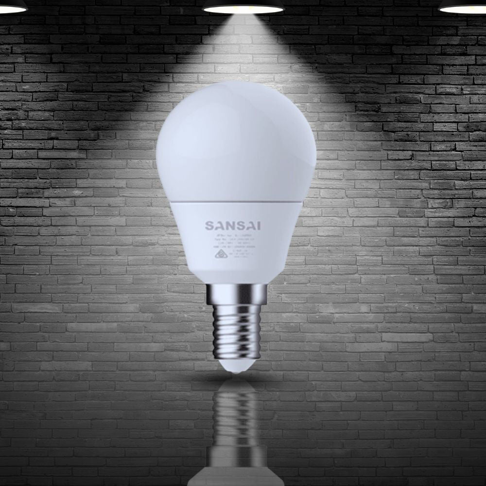 Sansai Home/Office Fancy Round LED 425lm Light Bulb G45 5W E14 Cool White 6500K — image 3