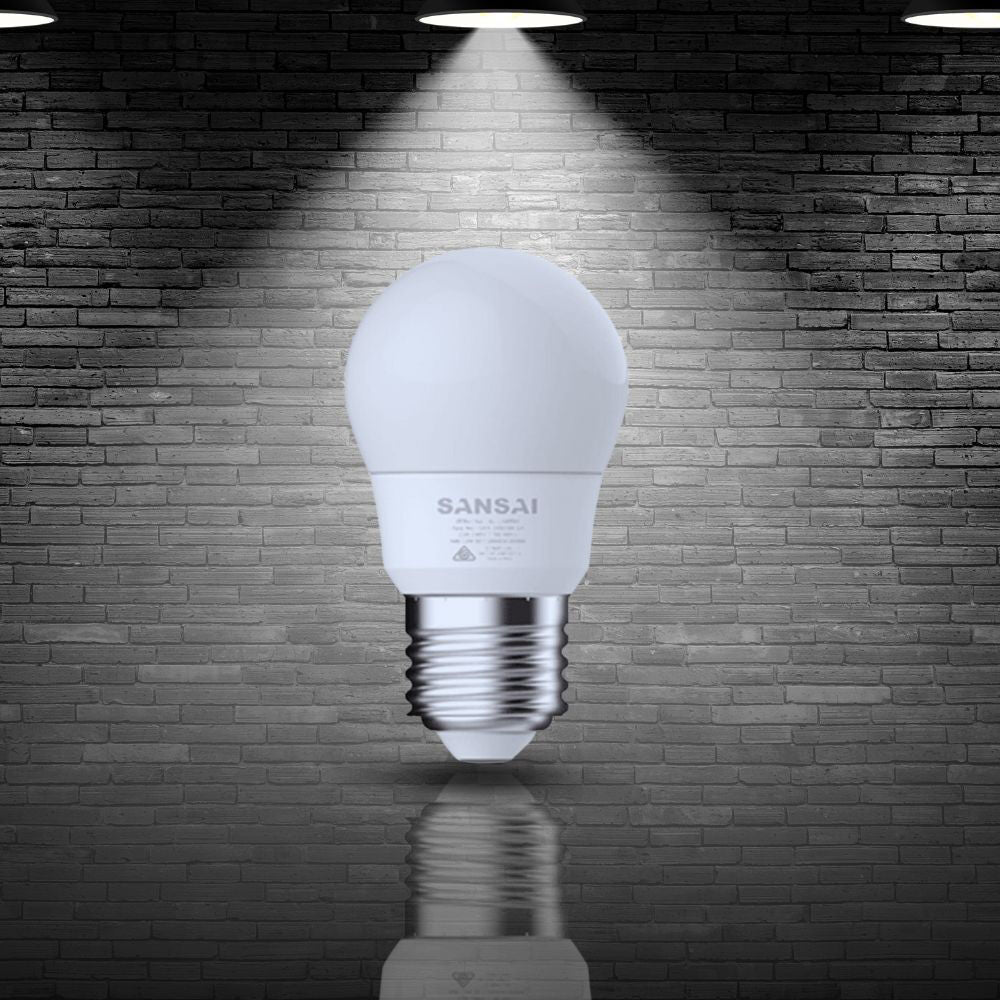 Sansai Home/Office Fancy Round LED 425lm Light Bulb G45 5W E27 Cool White 6500K — image 3