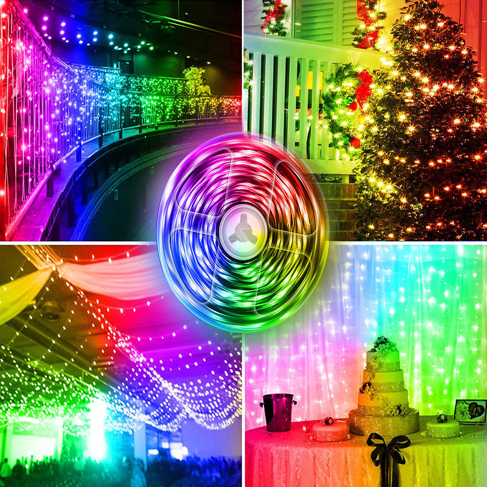 Sansai 15m RGB LED Bluetooth App Control Fairy Strip Party Lights IP65 w/Remote — image 4