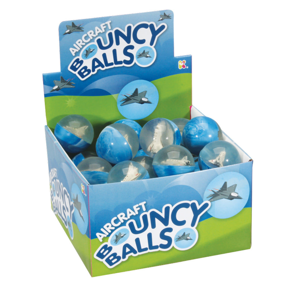 Fumfings Novelty Aircraft Jetballs 5cm Bouncy Ball 4y+ Kids/Children Assort
