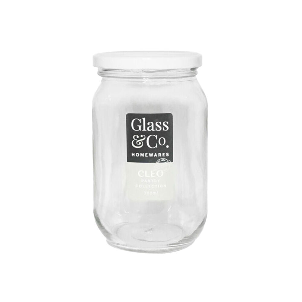 Glass & CO Cleo Round Large Glass Jar Assorted Black/Gold/White 700ml (36 Pack) — image 3