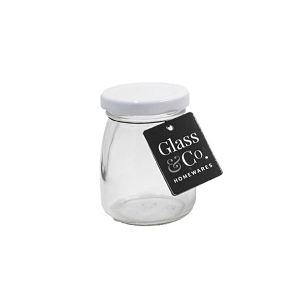 Glass & CO The Styled Room Cleo Milk Glass Jar Container Assort Black/Gold/White 100ml