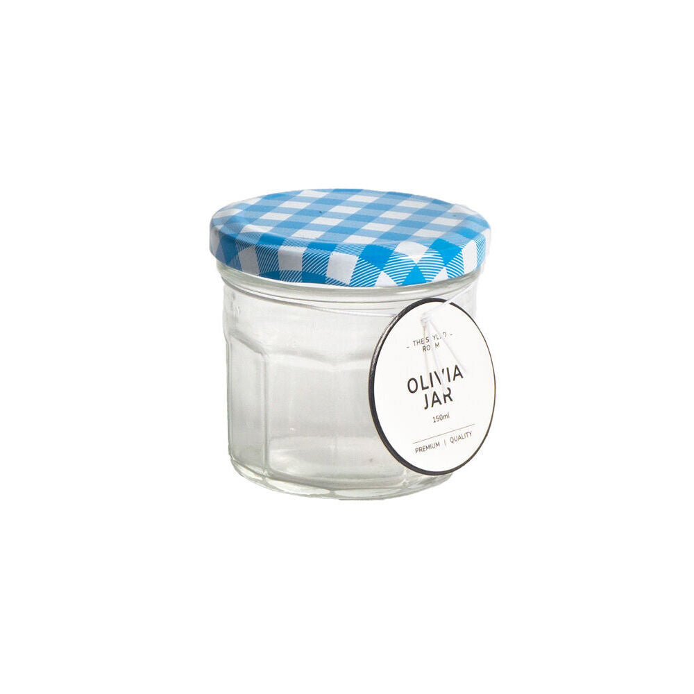 The Styled Room Hex Glass Jar Storage Container Assorted Blue/Red 150ml (36 Pack) — image 3
