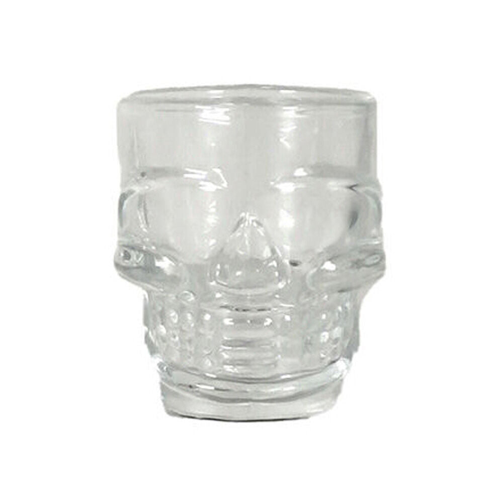 Glass & CO Novelty Skeleton Skull Face Shot Shooter Cup 50ml Clear (24 Pack) — image 2