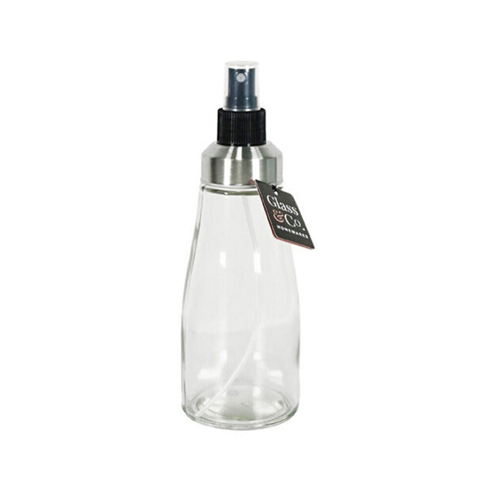 Glass & CO Clear Fine Mist Liquid Spray Bottle 300ml Black/Silver (12 Pack) — image 2