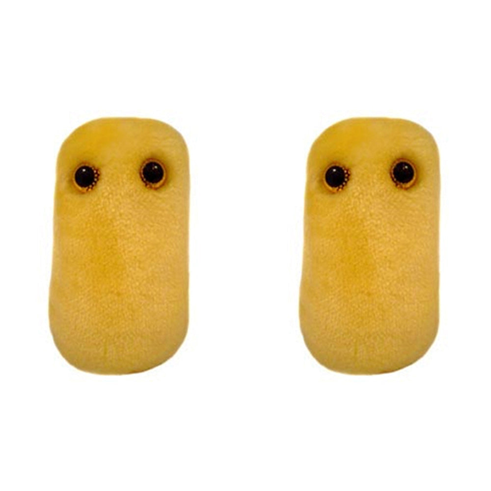 Giant Microbes Cough Human Biology Soft Plush Cuddle Stuffed Toy Yellow (2 Pack)