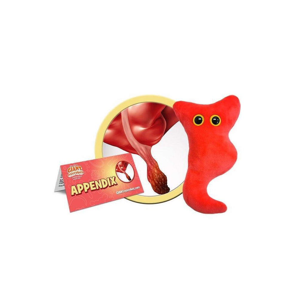 Giant Microbes Giant Microbe Appendix Human Biology Soft Plush Cuddle Stuffed Toy Red — image 2