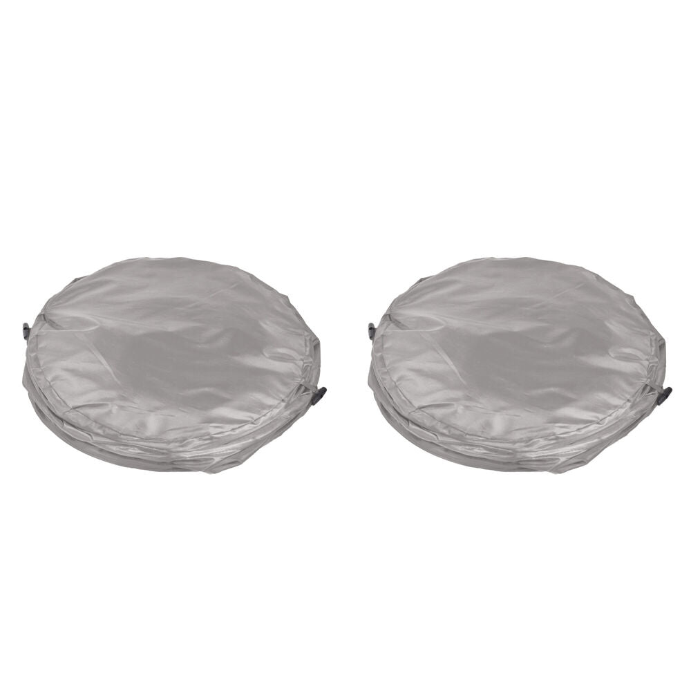 Elemental 45L Portable Collapsible Camping Waste/Trash Bin 55x34.5cm Grey (2 Pack)