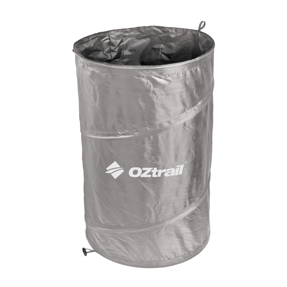 Elemental 45L Portable Collapsible Camping Waste/Trash Bin 55x34.5cm Grey (4 Pack) — image 3