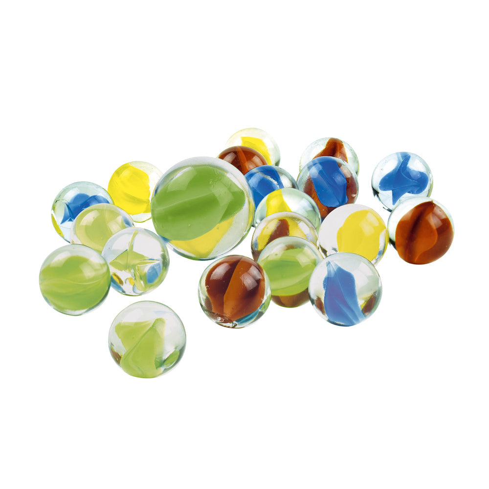 Legami Glass Marbles w/ Metal Case Kids Shooter Game Toy Play Set 6+ (21 Pieces) — image 2