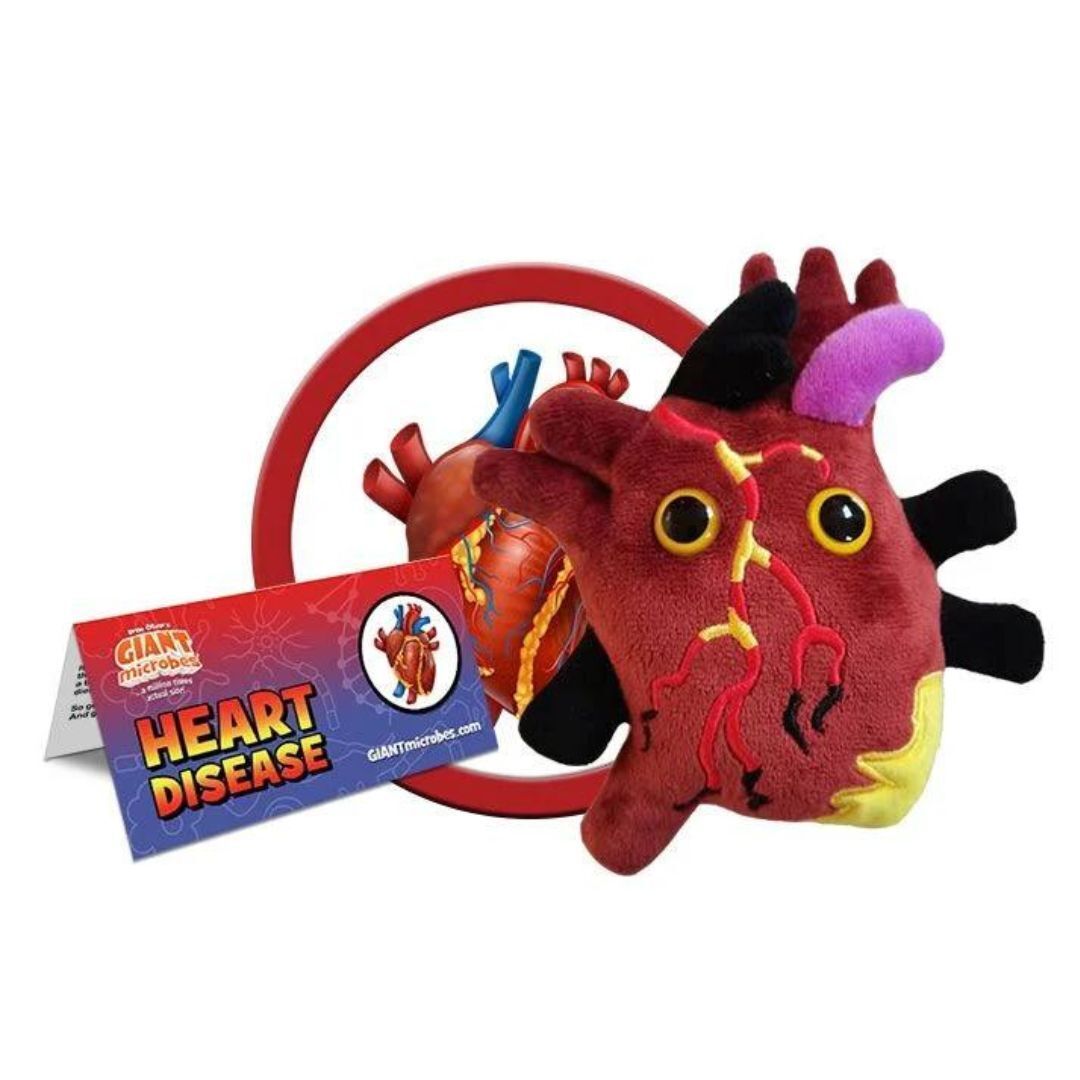 Giant Microbes Heart Disease Educational Gift Kids Soft Plush Cuddle Toy (2 Pack) — image 2