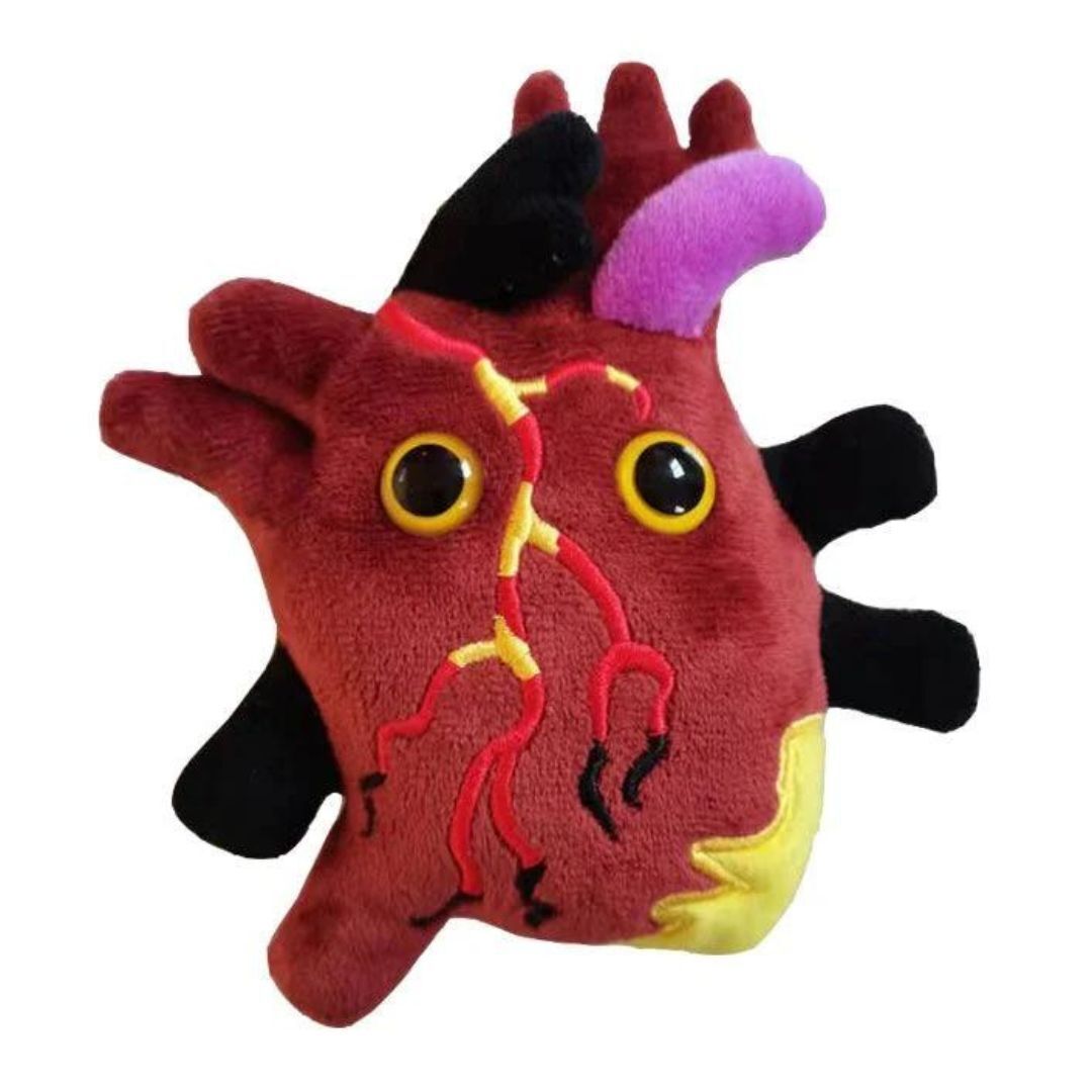 Giant Microbes Heart Disease Educational Gift Kids Soft Plush Cuddle Toy (2 Pack)