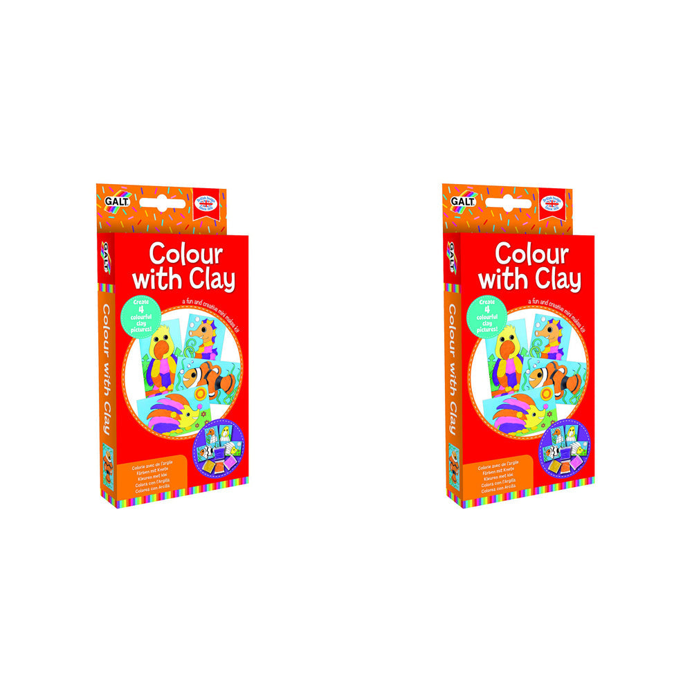 Galt Mini Makes Colour With Clay Kids/Childrens Interactive Activity Toy 5y+ (2 Pack)