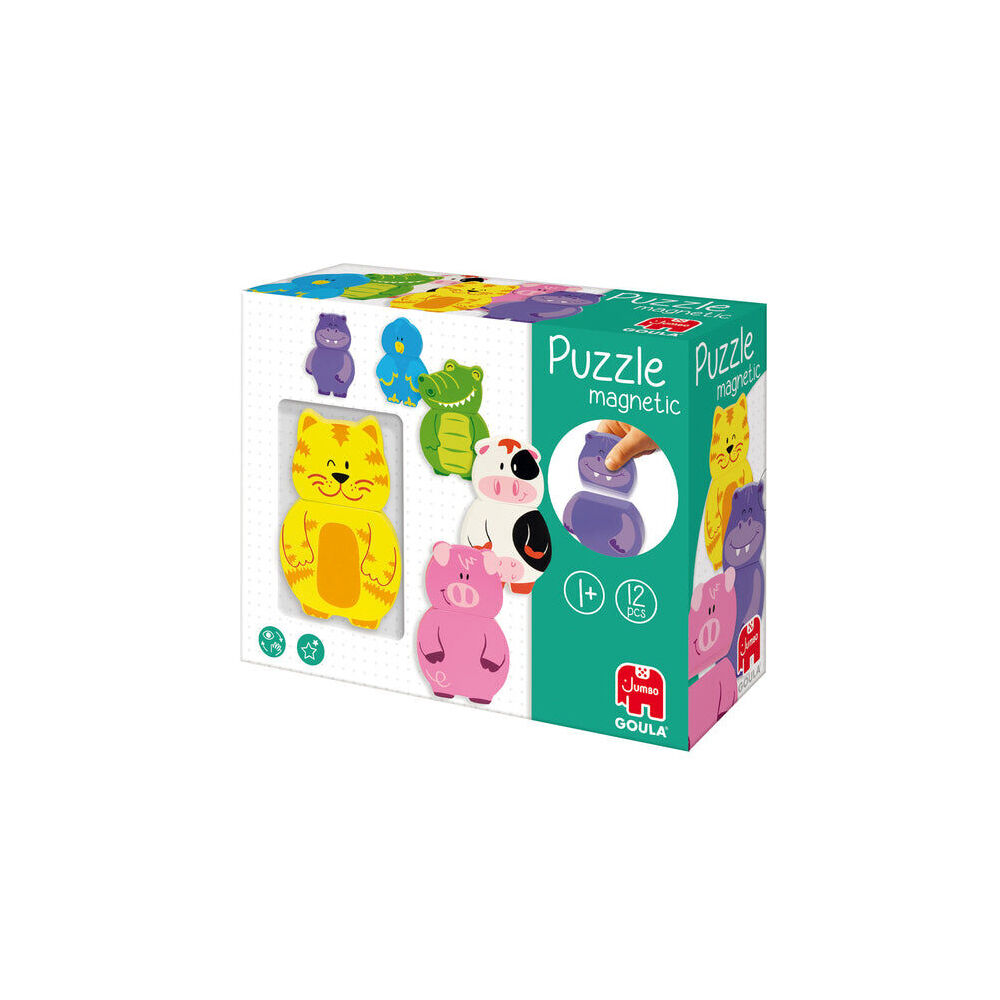 Goula Magnetic Animals Wooden Puzzles Kids/Children Educational Toy 1y+ (12 Pieces)