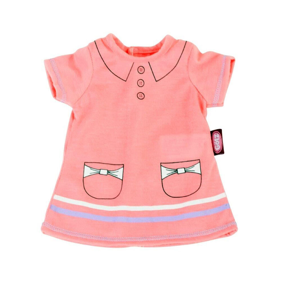 Gotz Wardrobe Pink Polo Dress Baby Girl Doll Clothes 45-50cm (2 Pack) — image 2