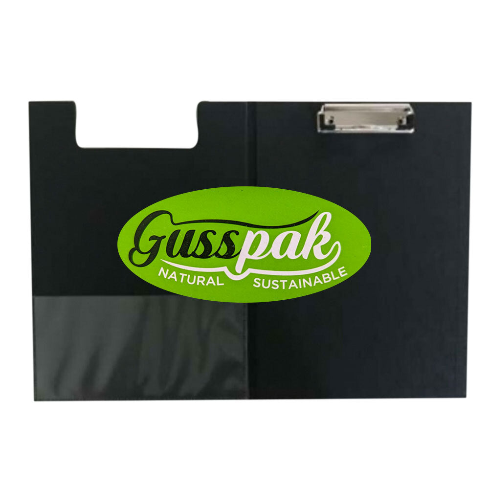Gusspak Plastic Folding Clipboard A4 Paper - Black (4 Pack) — image 2