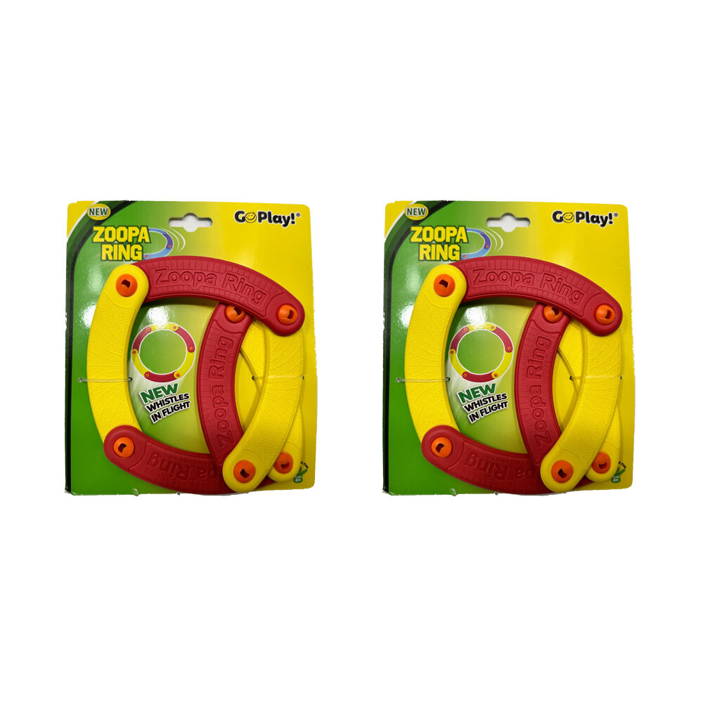 GO Play! Zoopa Ring Foldable Flyer Outdoor Throwing Fun Kids/Children 6Y+ (2 Pack)