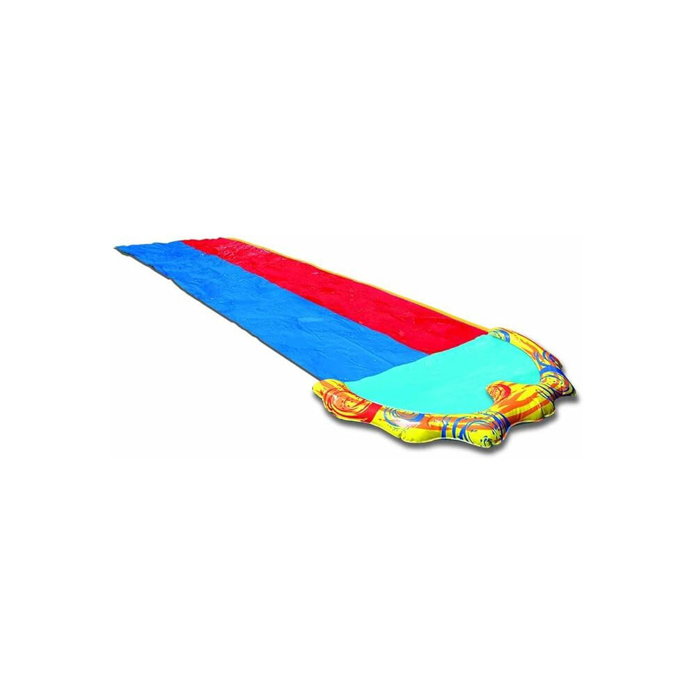 GO Play! Splash Sprint Inflatable Racing Slide for Kids w/ Two Lanes & Pool 5Y+