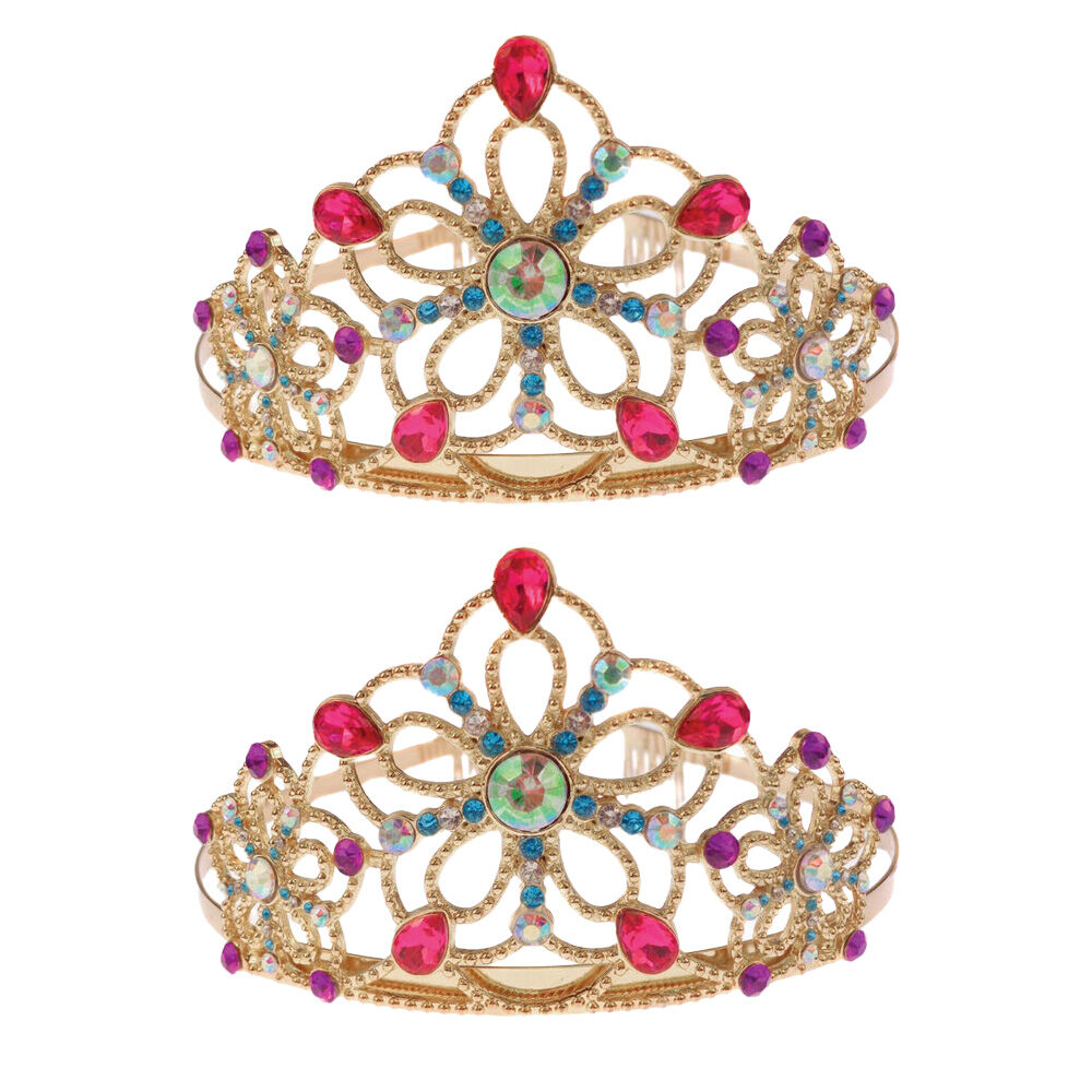 Great Pretenders Bejewelled Tiara Kids Headpiece Hair Accessories 3y+ Gold (2 Pack)
