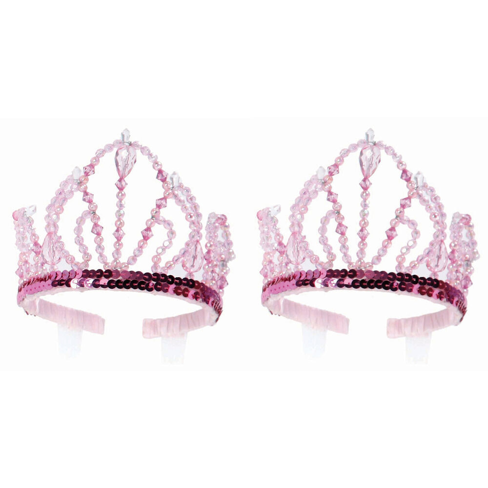 Great Pretenders Beauty Tiara Kids/Girls Head Costume Accessory Pink 3y+ (2 Pack)