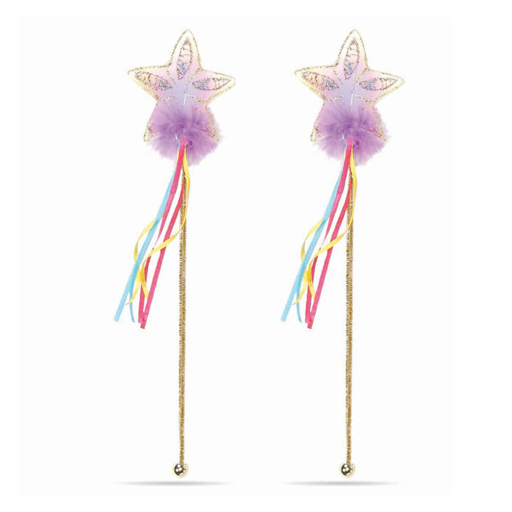 Great Pretenders Multi Pastel & Gold Glitter Rainbow Wand Accessory 3y+ (2 Pack)