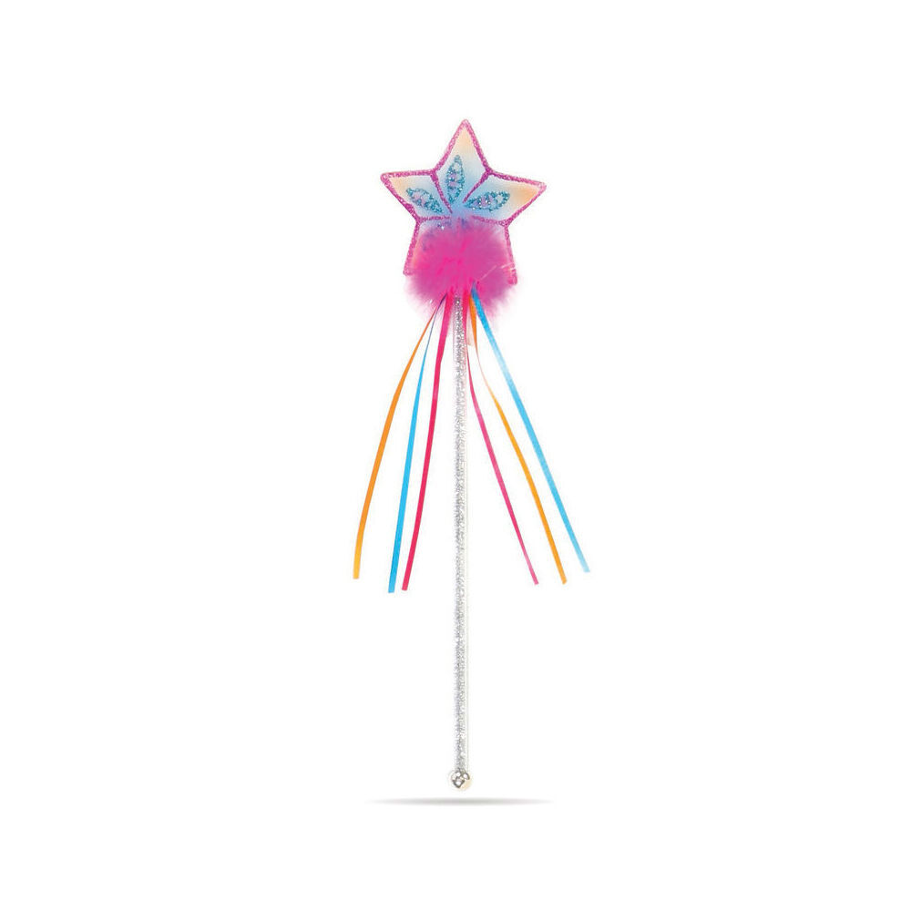 Great Pretenders Multi Pastel Hot Pink Glitter Rainbow Wand Kids Costume Toy (2 Pack) — image 2