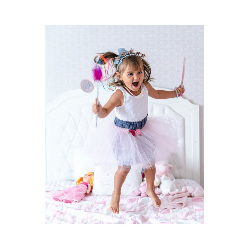 Great Pretenders Multi Pastel Hot Pink Glitter Rainbow Wand Kids Costume Toy — image 2