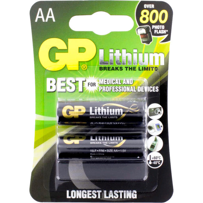 GP 2pc GP 1.5V Lithium 1200mAh Single Use Battery for Smoke Alarms/Detectors (2 Pack) — image 2