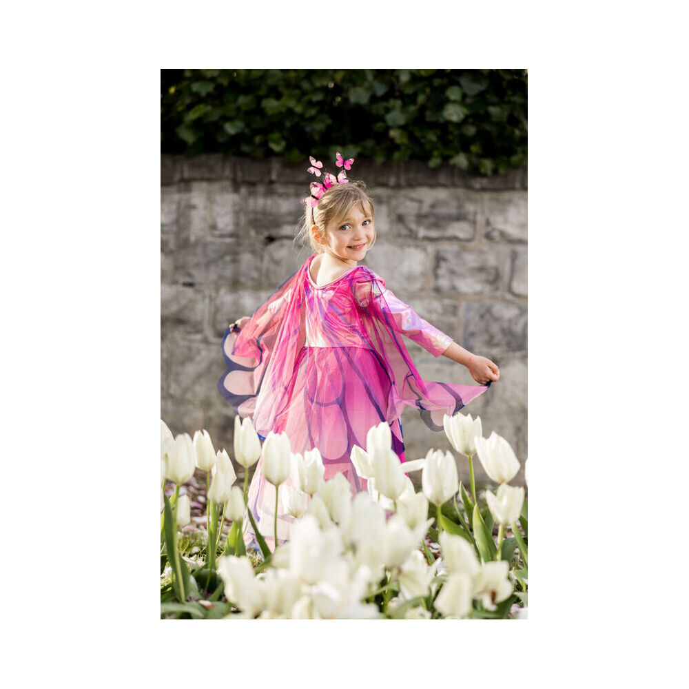 Great Pretenders Pink Butterfly Twirl Dress Size 5-6 w/Wings Kids Costume 5y+ — image 5