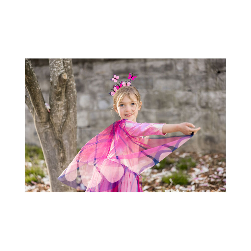 Great Pretenders Pink Butterfly Twirl Dress Size 5-6 w/Wings Kids Costume 5y+ — image 4