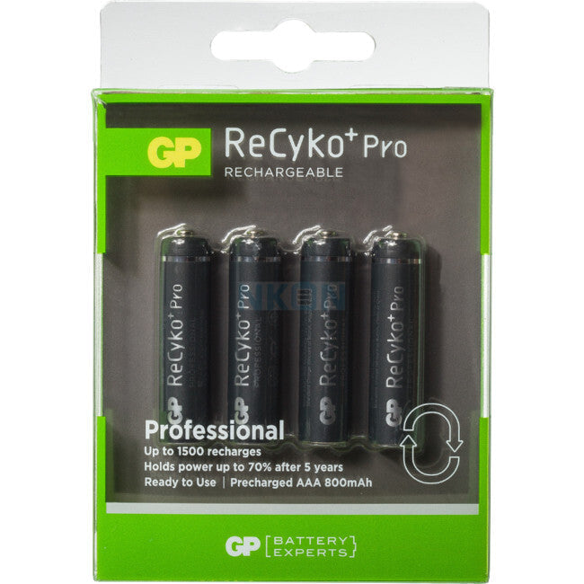 GP ReCyko+ Professional 2000mAh AA Rechargeable 1.2V NiMH Battery f/ Clocks (4 Pieces) — image 2