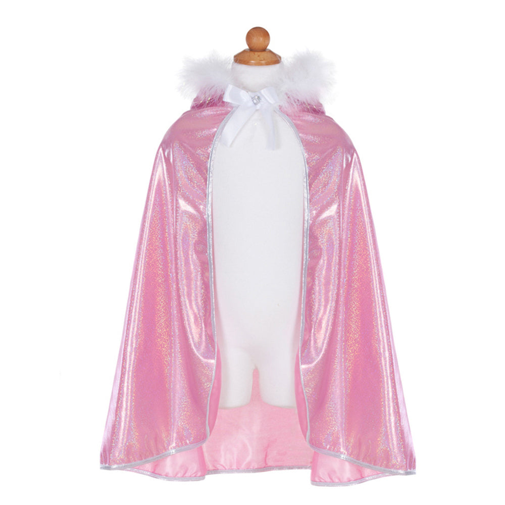 Great Pretenders Sz 4-6 Glitter Princess Hooded Cape Costume Pink Kids 3y+