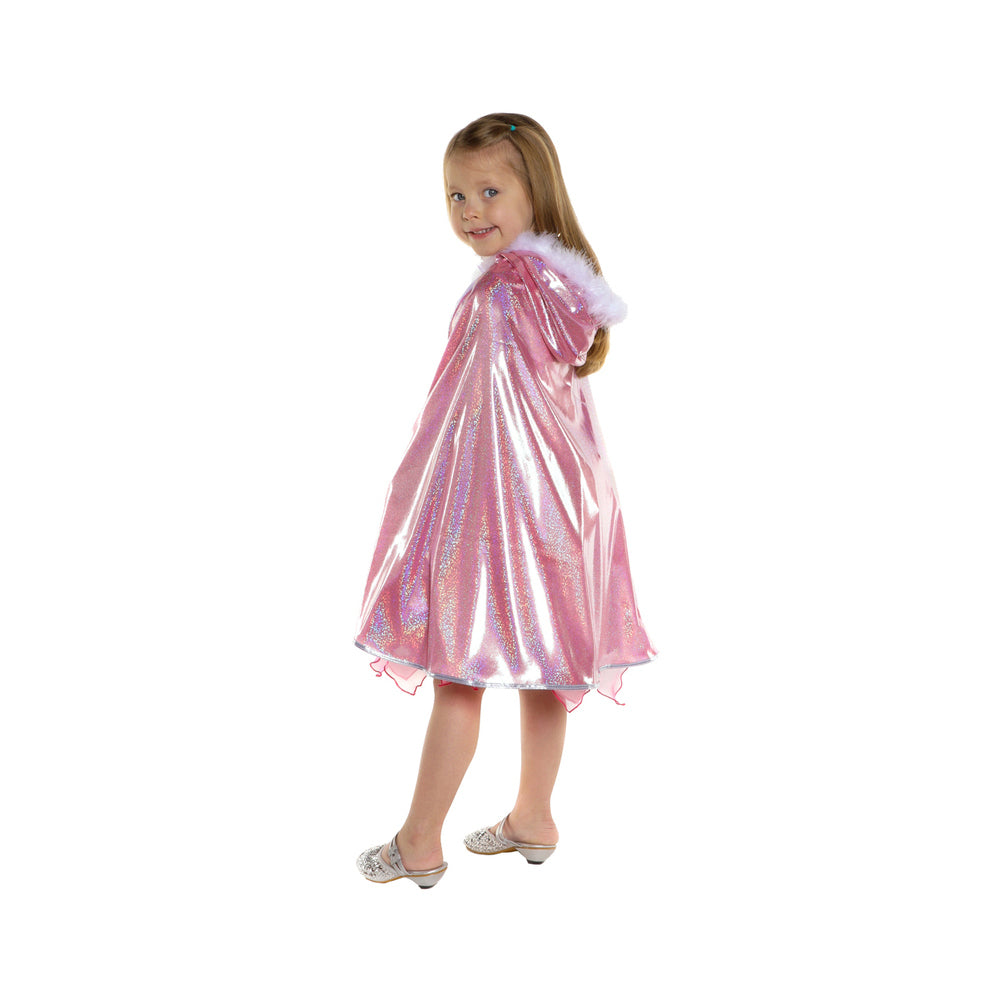 Great Pretenders Sz 4-6 Glitter Princess Hooded Cape Costume Pink Kids 3y+ — image 4