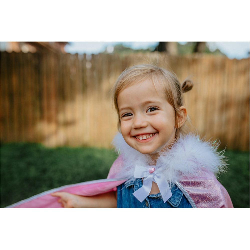 Great Pretenders Sz 4-6 Glitter Princess Hooded Cape Costume Pink Kids 3y+ — image 8