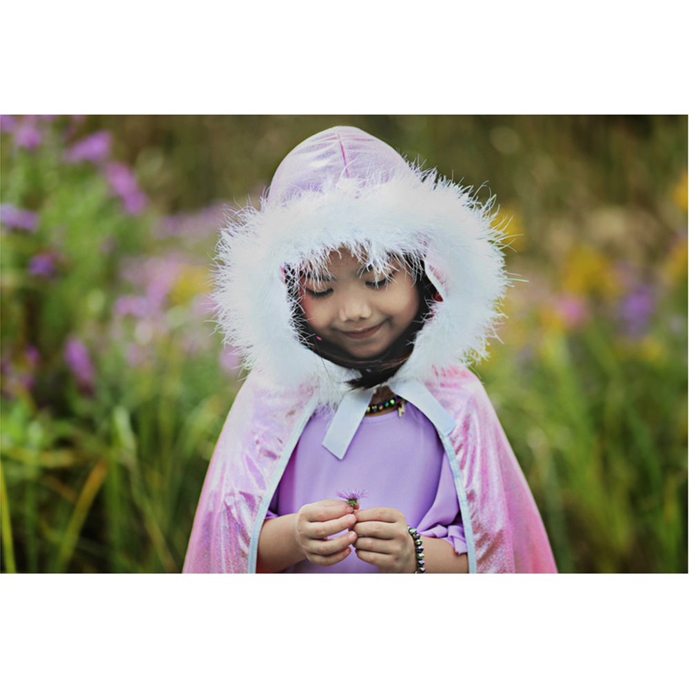 Great Pretenders Sz 4-6 Glitter Princess Hooded Cape Costume Pink Kids 3y+ — image 9
