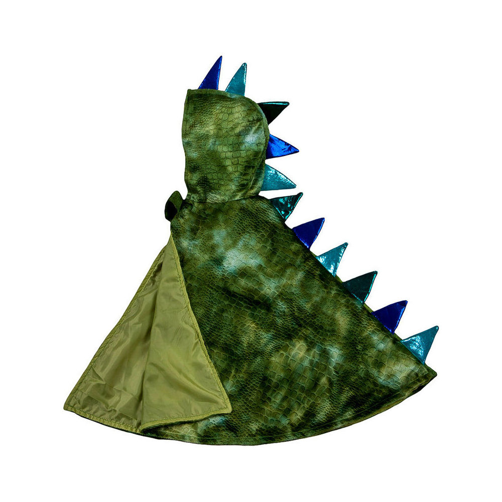 Great Pretenders Size 2-3 Velvet Green Dragon Baby Cape Kids Costume 2y+
