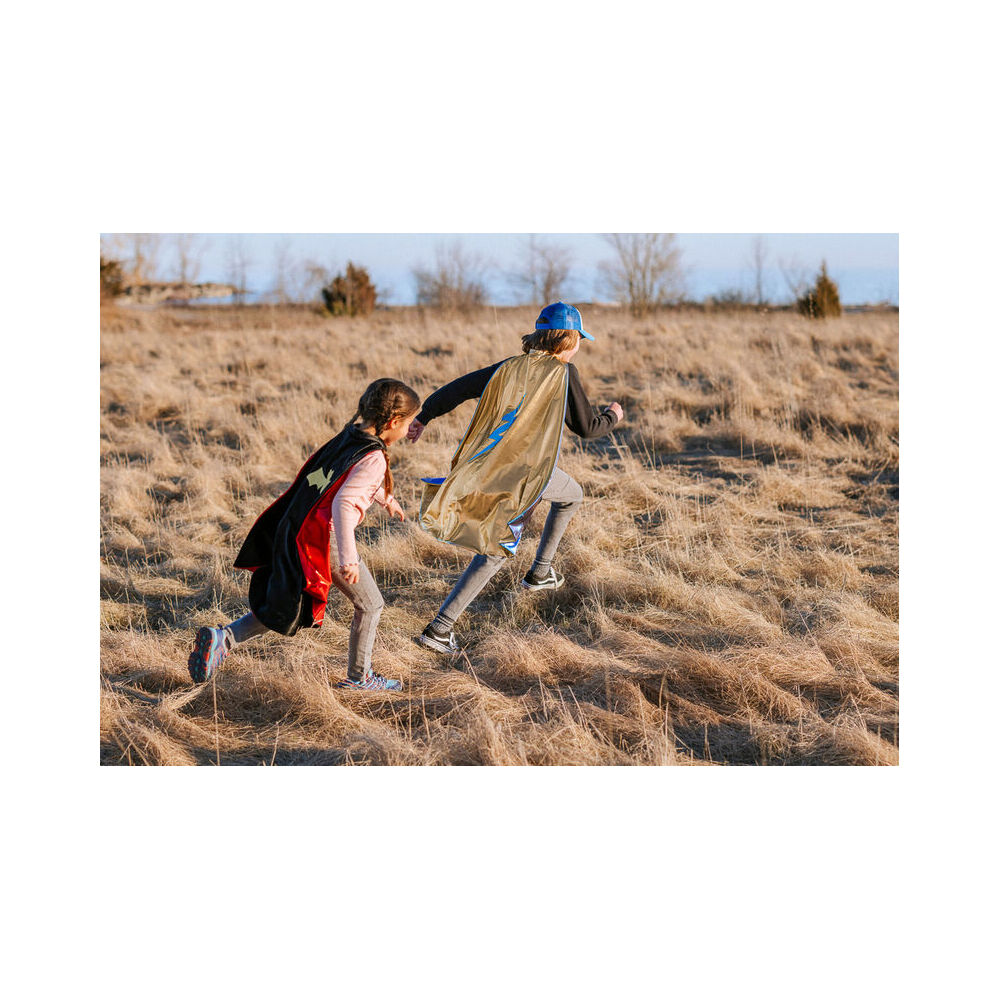 Great Pretenders Size 5-6 Blue Lightening Reversible Cape Kids Costume 5y+ — image 3