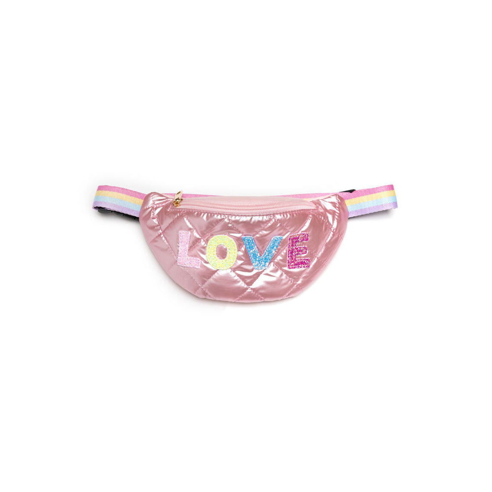 Great Pretenders 3y+/23x28cm Pink/Rainbow Plushie Love Kids Belt Bag Accessory