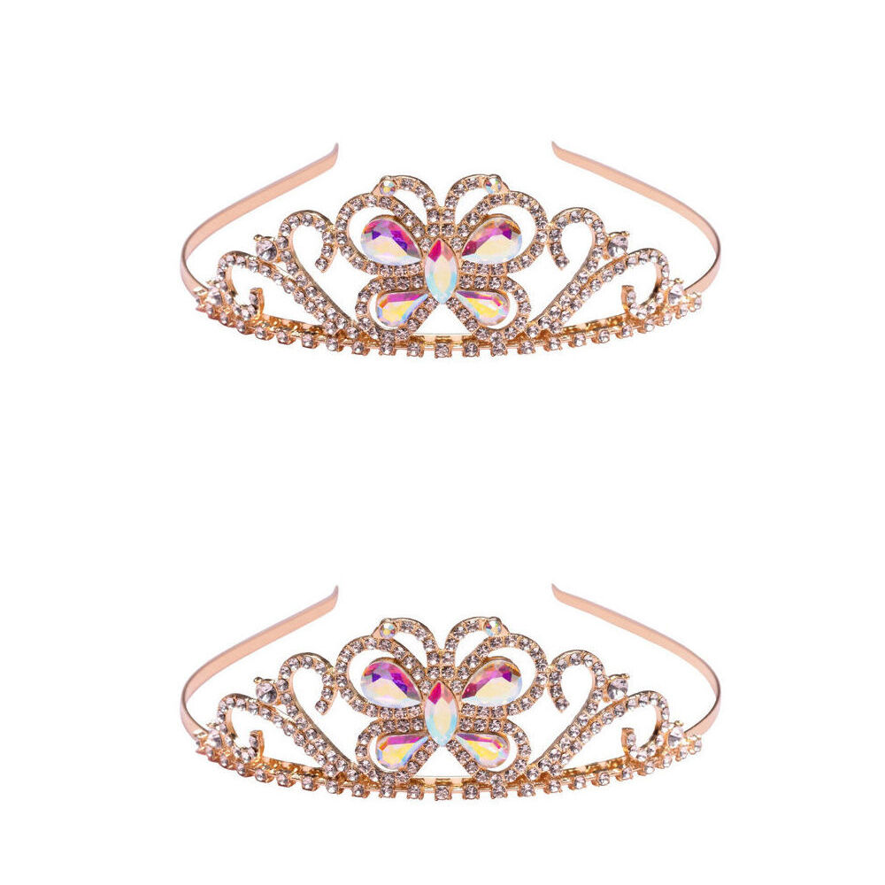 Great Pretenders Boutique Butterfly Jewel Tiara Kids Headpiece Accessories (2 Pack)