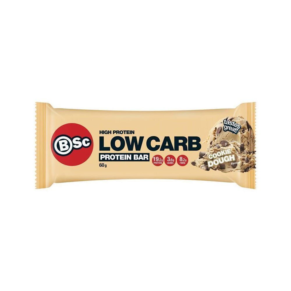 BSc 12PK BSc High Protein Low Carb Bar No Added Sugar 60g Serve Cookie Dough (2 Pack) — image 3