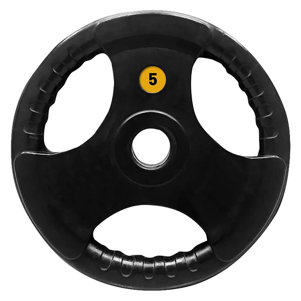 Bodyworx Olympic Rubber Grip Plate 5kg 2 Pack 52mm Strength Training Gym — image 2