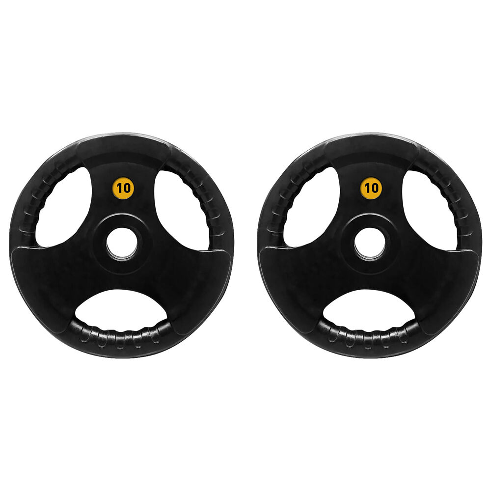 Bodyworx Olympic Rubber Grip Weight Plates 2 Pack 10kg Each 52mm Diameter