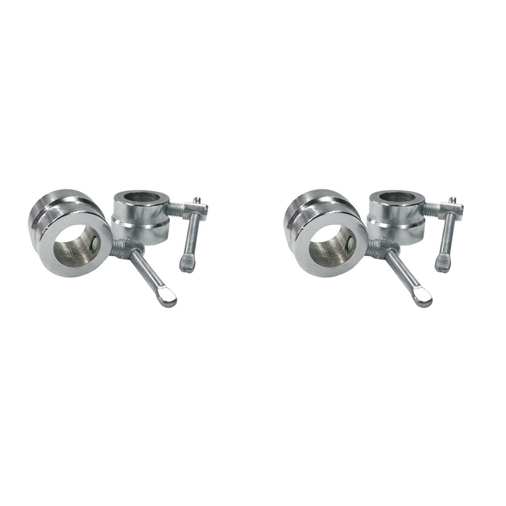 Hacienda Standard Chrome Collars 28mm Bar 2 Pack Weightlifting Barbell