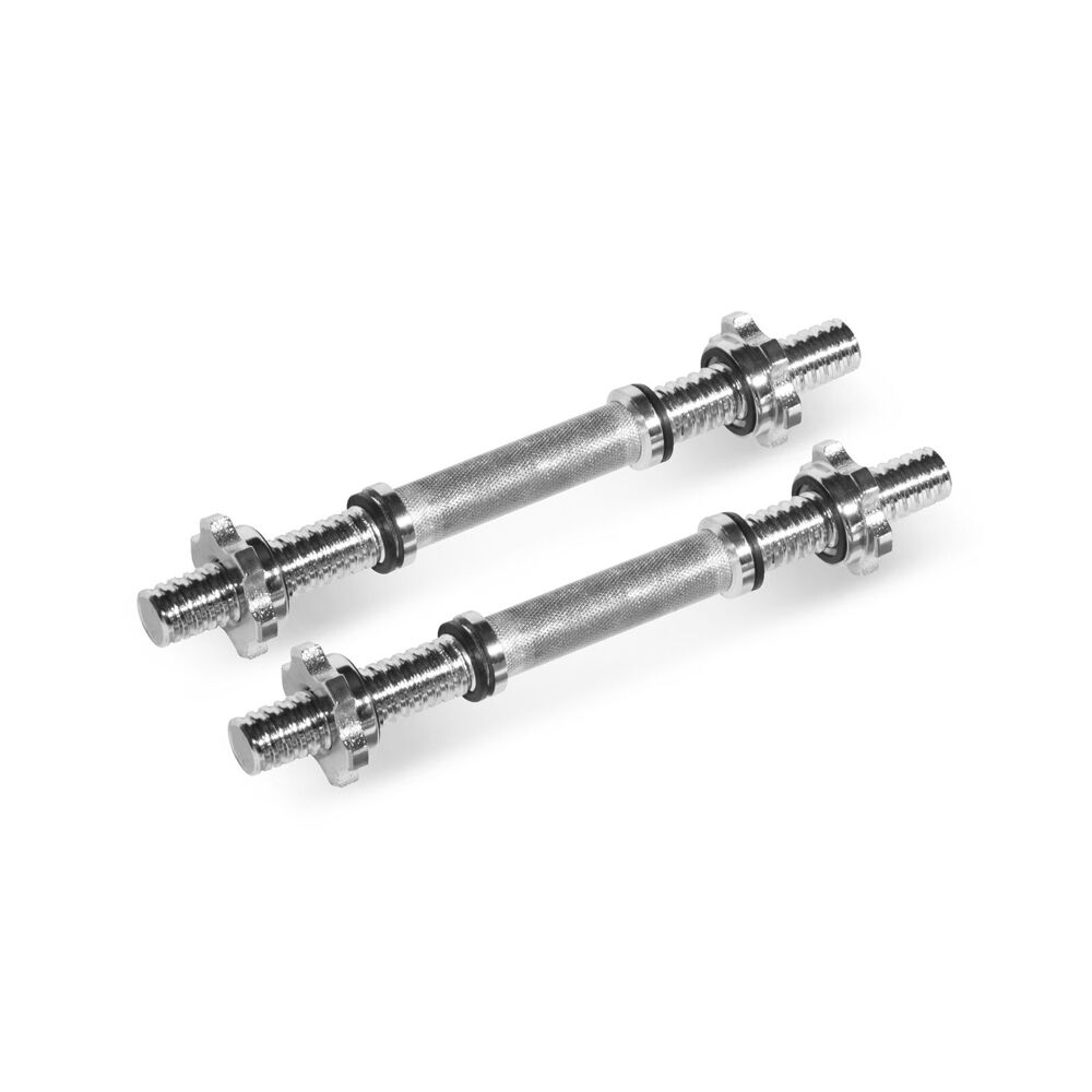 Hacienda Spinlock Dumbbell Handles Pair 14in 28mm Home Strength Training