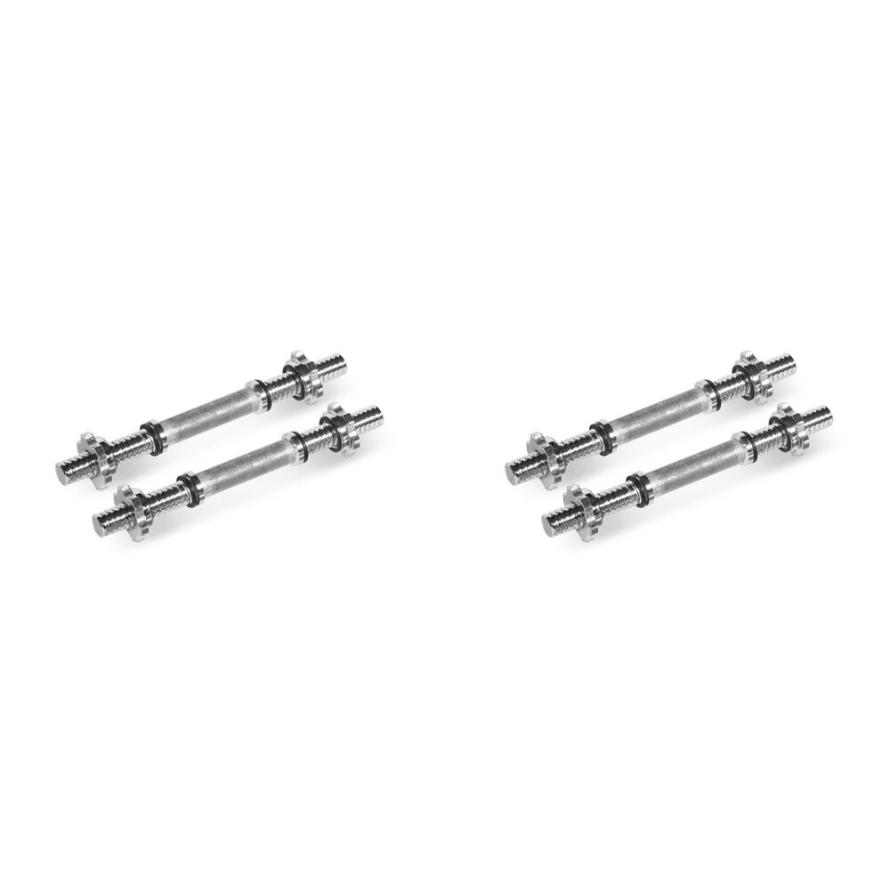 Hacienda Spinlock Dumbbell Handles Pair 14in Threaded Collars 28mm 80kg (2 Pack)