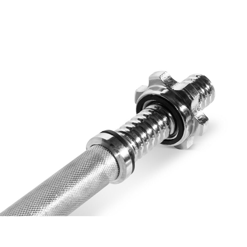 Hacienda Spinlock Dumbbell Handles Pair 14in Threaded Collars 28mm 80kg (2 Pack) — image 4