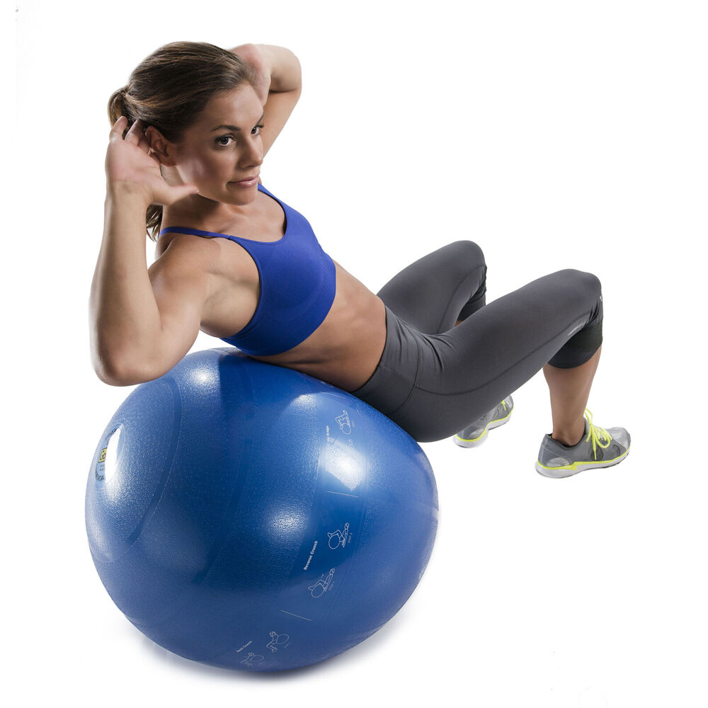Gofit 55cm Blue Pro Yoga Fitness Workout Exercise Balance Guide Ball — image 2