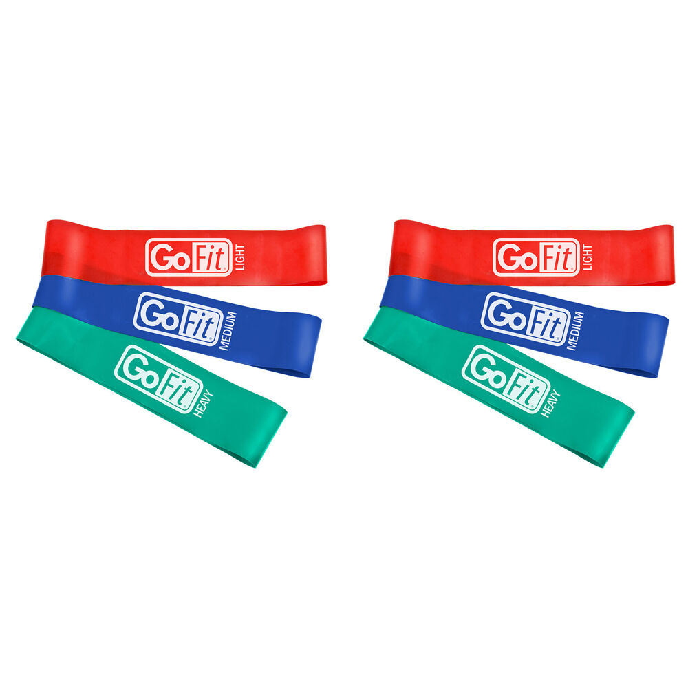 Gofit 3pc GoFit Power Loop Exercise Training Resistance Bands Heavy/Medium/Light (2 Pack)
