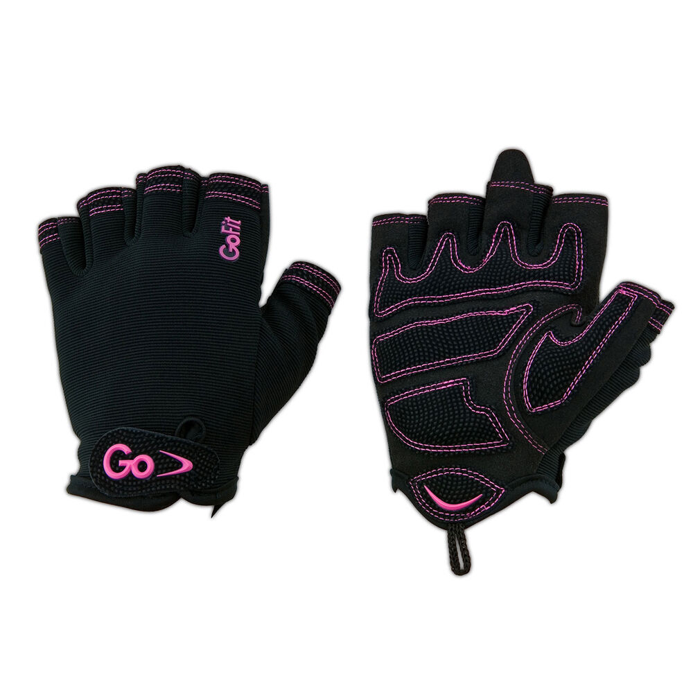 Gofit Large Black Women's Cross Training Gloves Pair Workout Gym Exercise